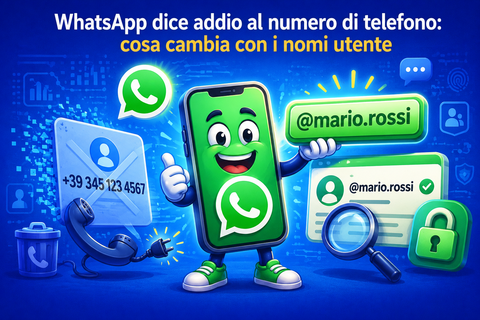 WhatsApp dice (quasi) addio al numero di telefono: cosa cambia con i nomi utente